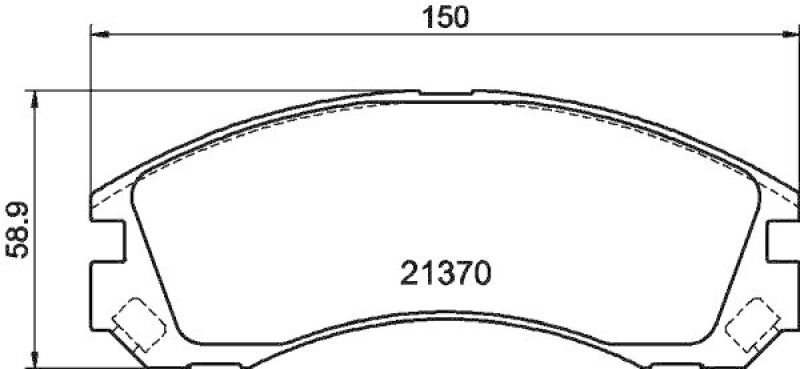 HELLA 8DB 355 011-751 Bremsbelagsatz, Scheibenbremsbelag für MITSU./P.S.A