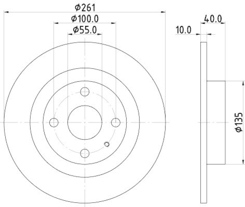 HELLA 8DD 355 110-861 Bremsscheibe