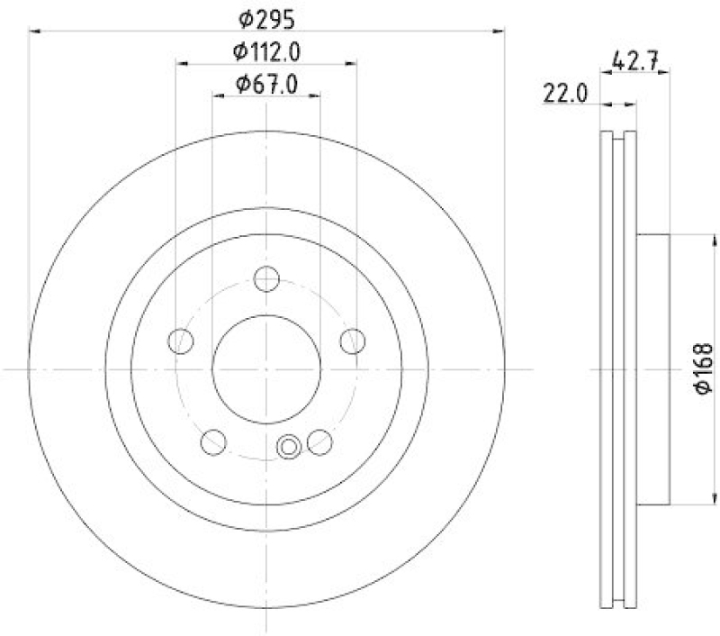 HELLA 8DD 355 125-381 Bremsscheibe für MB