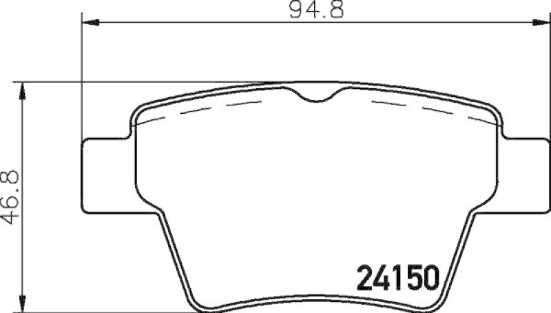 HELLA 8DB 355 011-821 Bremsbelagsatz, Scheibenbremsbelag für P.S.A