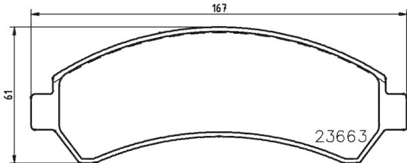 HELLA 8DB 355 011-911 Bremsbelagsatz, Scheibenbremsbelag für CHEVROLET