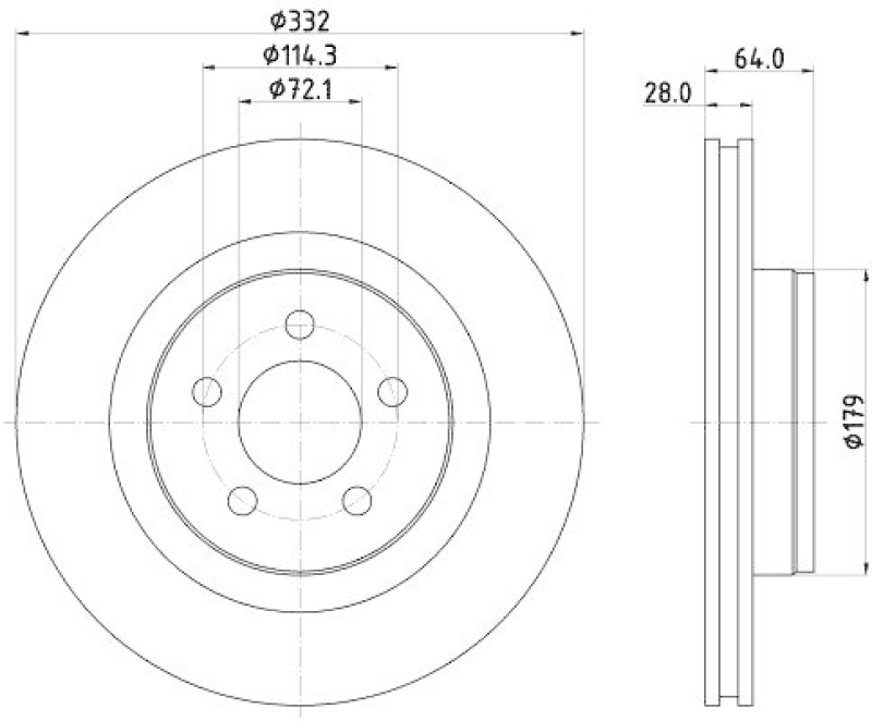 HELLA 8DD 355 125-441 Bremsscheibe für JEEP