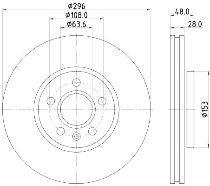 HELLA 8DD 355 125-481 Bremsscheibe für VOLVO/VOLVO ASIA