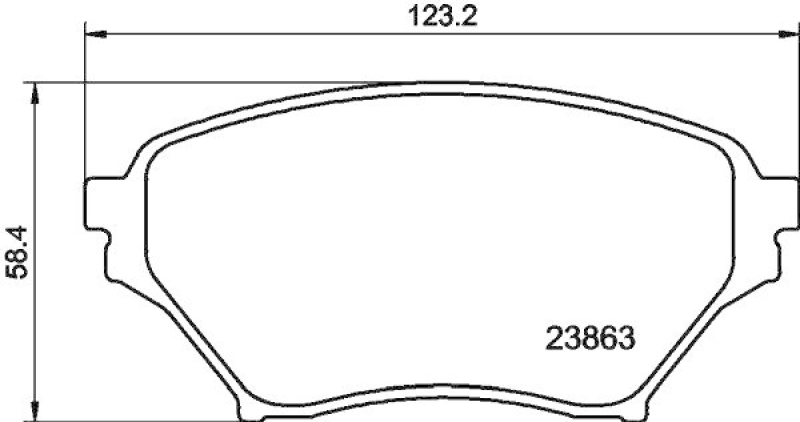 HELLA 8DB 355 010-261 Bremsbelagsatz, Scheibenbremsbelag für MAZDA MX-5 II (NB)