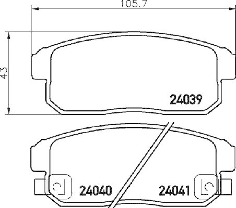 HELLA 8DB 355 012-331 Bremsbelagsatz, Scheibenbremsbelag für SUZUKI