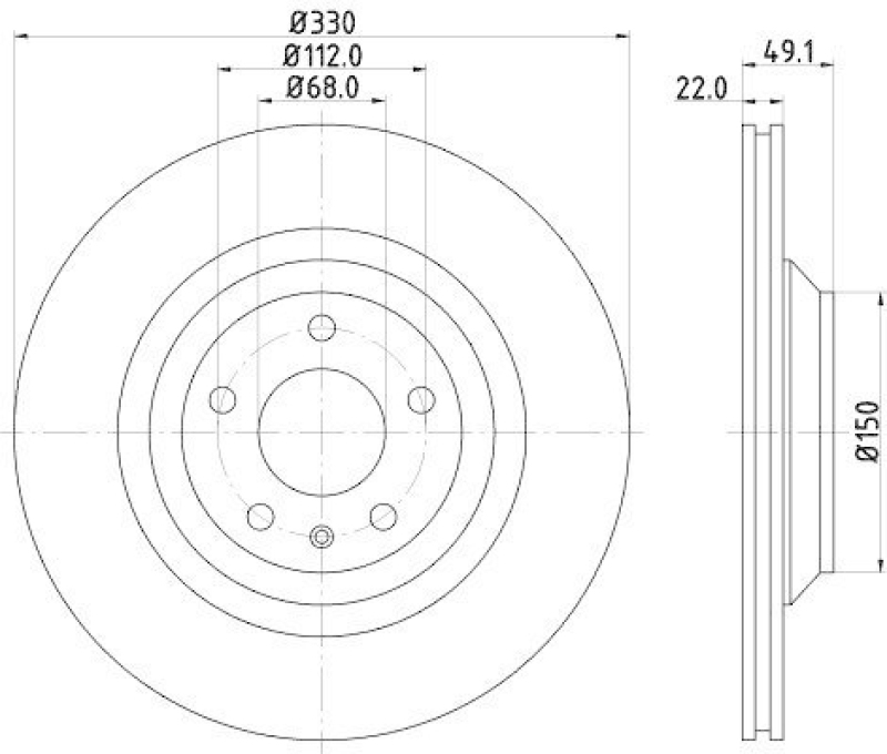 HELLA 8DD 355 111-201 Bremsscheibe