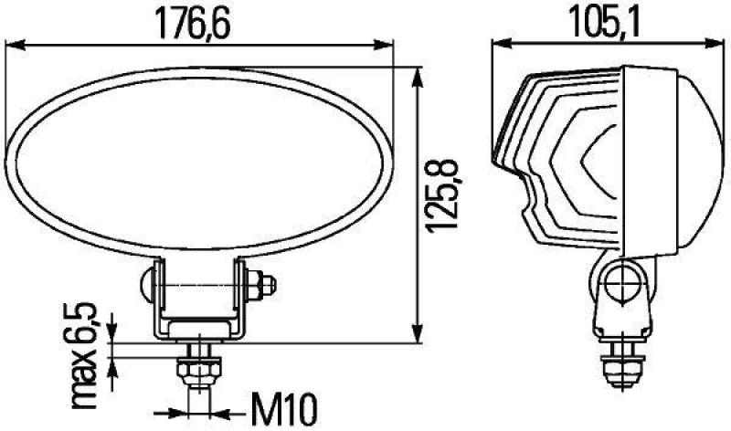 HELLA 1GB 996 386-002 AScheinwerfer Oval 90 LED