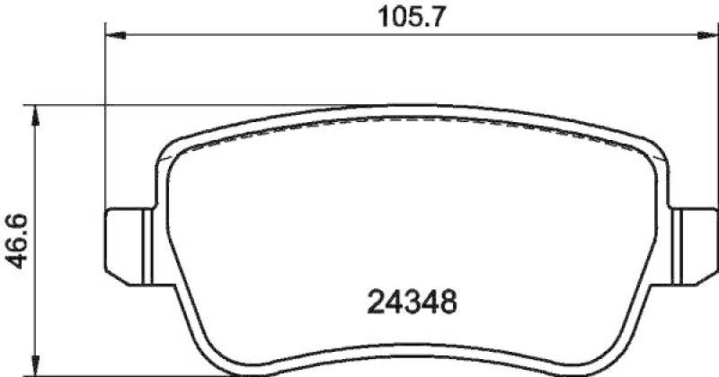 HELLA 8DB 355 012-421 Bremsbelagsatz, Scheibenbremsbelag für FIAT CROMA (194_)