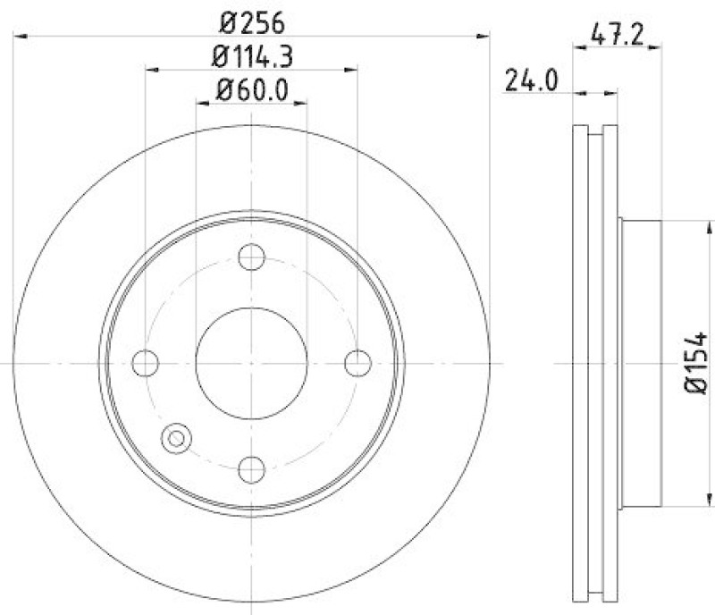 HELLA 8DD 355 111-351 Bremsscheibe für CHEVROLET/DAEWOO