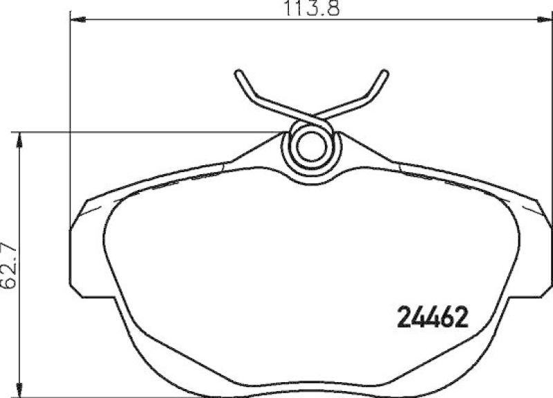 HELLA 8DB 355 012-881 Bremsbelagsatz, Scheibenbremsbelag für CITROËN C6 (TD)