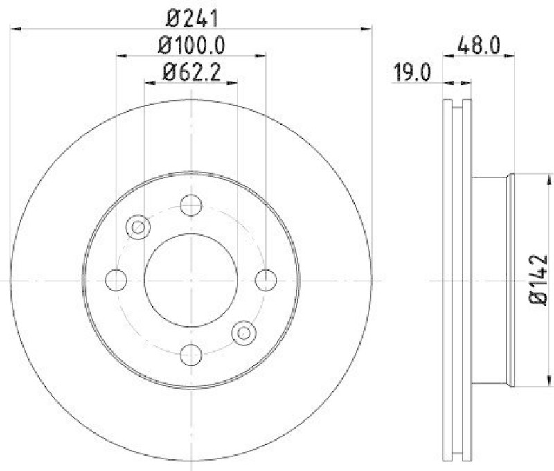 HELLA 8DD 355 111-431 Bremsscheibe