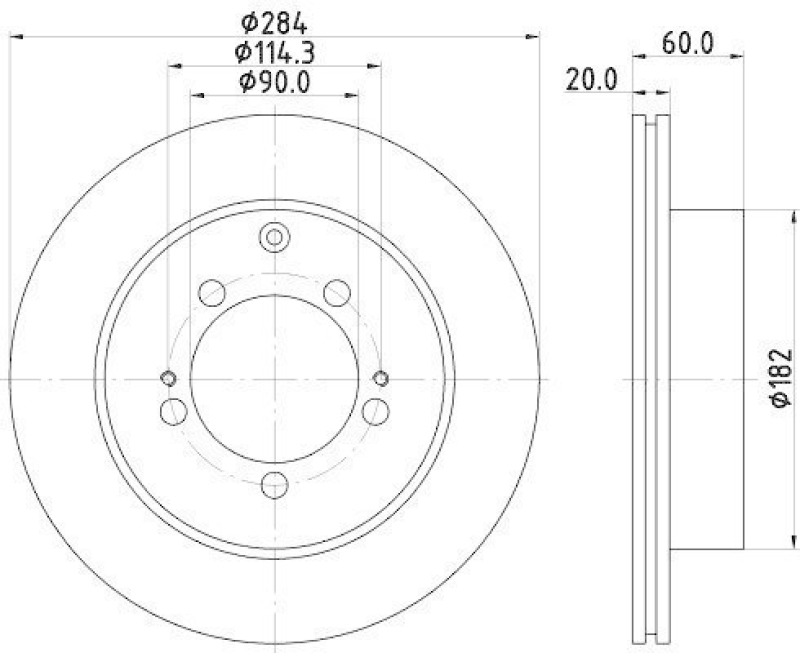 HELLA 8DD 355 111-491 Bremsscheibe 54347