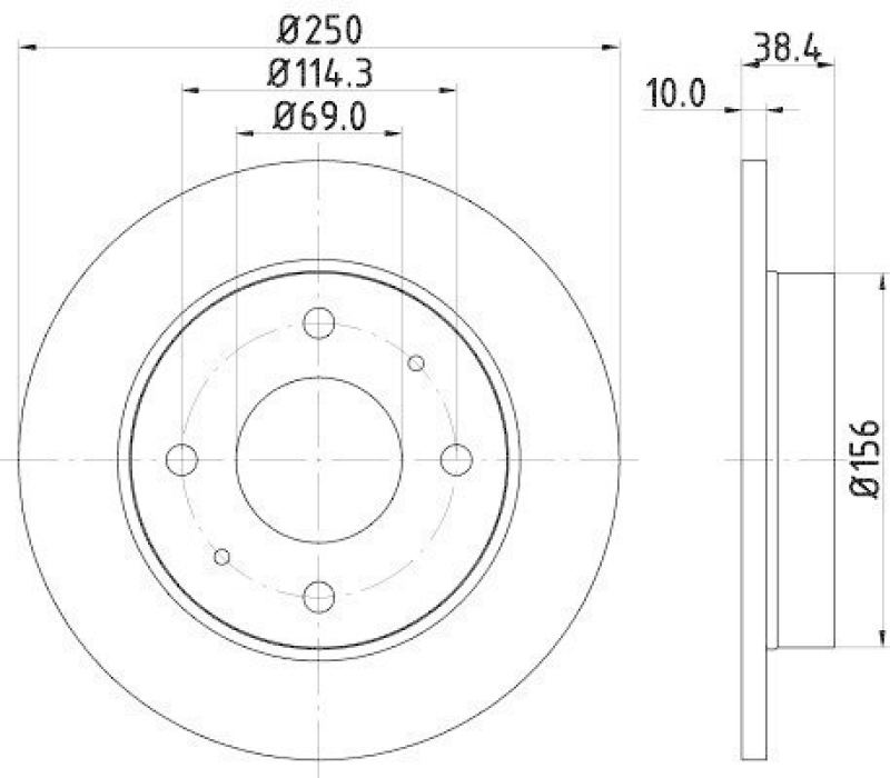 HELLA 8DD 355 111-531 Bremsscheibe