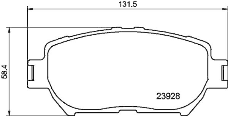 HELLA 8DB 355 010-431 Bremsbelagsatz, Scheibenbremsbelag für TOYOTA