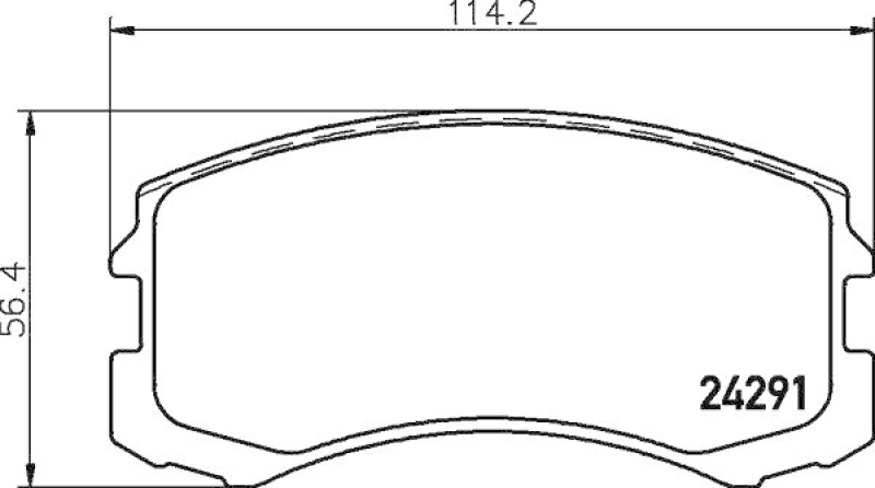 HELLA 8DB 355 013-071 Bremsbelagsatz, Scheibenbremsbelag für MITSU.