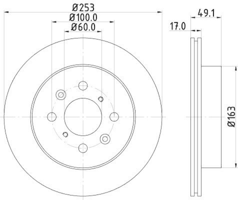 HELLA 8DD 355 111-591 Bremsscheibe 54353PRO