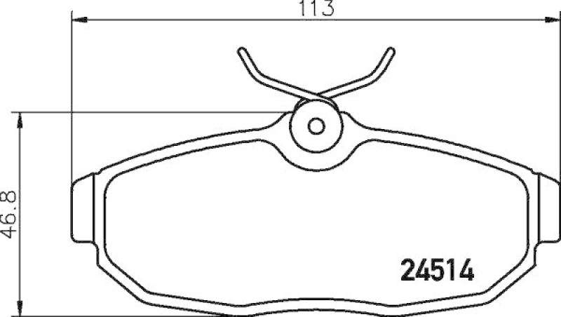 HELLA 8DB 355 013-111 Bremsbelagsatz, Scheibenbremsbelag für FORD USA