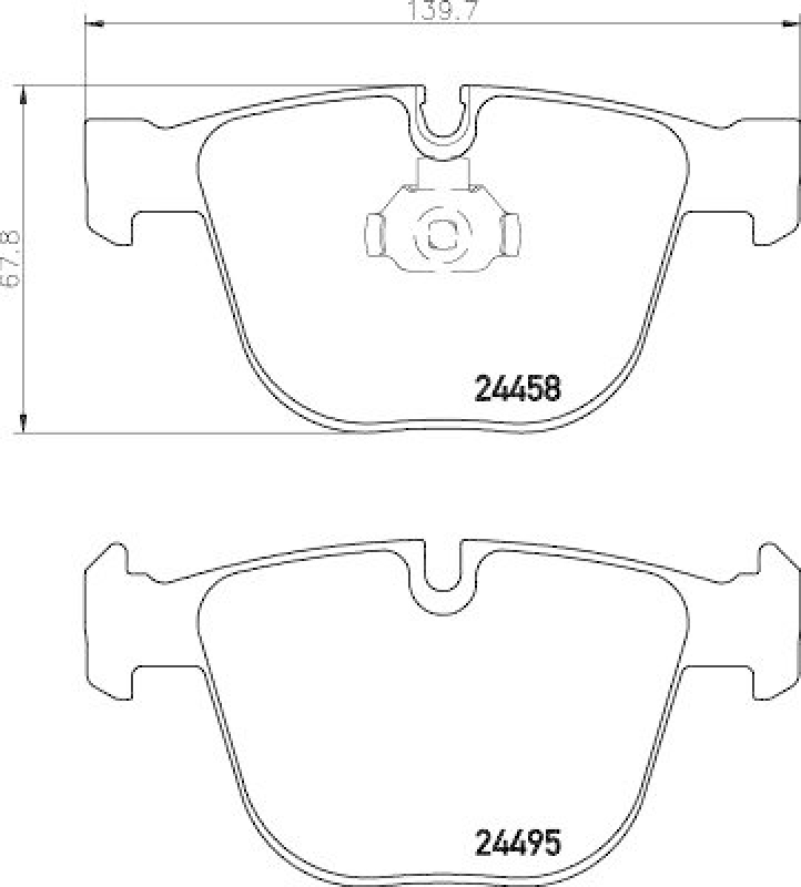 HELLA 8DB 355 013-171 Bremsbelagsatz, Scheibenbremsbelag für BMW