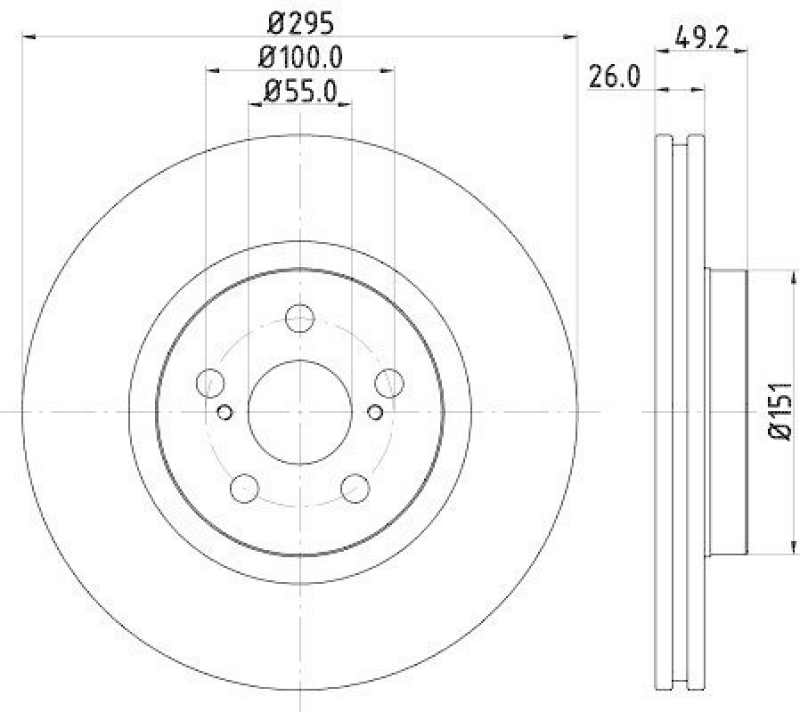 HELLA 8DD 355 111-651 Bremsscheibe 54356PRO