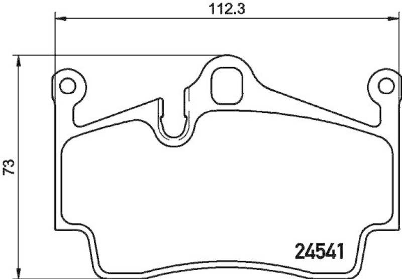 HELLA 8DB 355 013-311 Bremsbelagsatz, Scheibenbremsbelag für PORSCHE