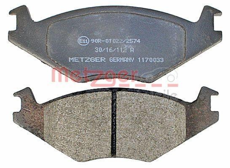 METZGER 1170033 Bremsbelagsatz, Scheibenbremse WVA 20 887