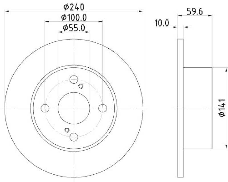 HELLA 8DD 355 111-711 Bremsscheibe 54360