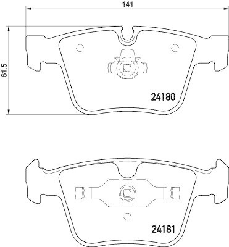 HELLA 8DB 355 013-641 Bremsbelagsatz, Scheibenbremsbelag für MB