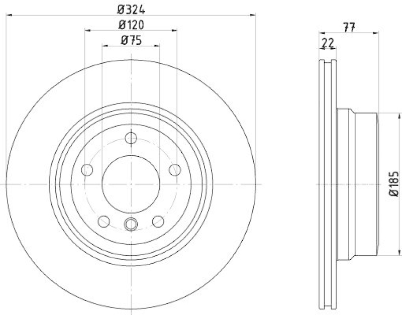 HELLA 8DD 355 126-521 Bremsscheibe für BMW