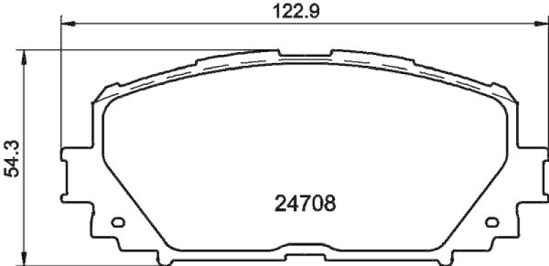 HELLA 8DB 355 013-901 Bremsbelagsatz, Scheibenbremsbelag für TOYOTA