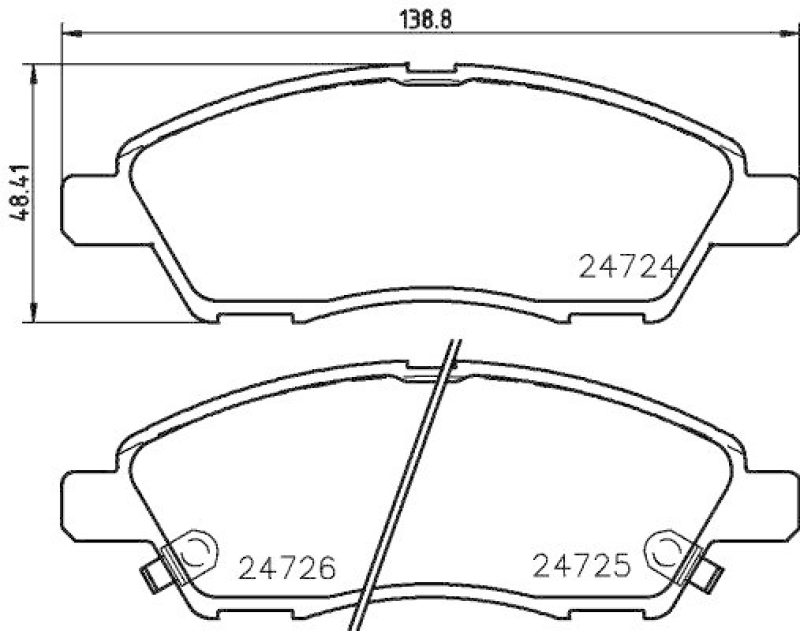 HELLA 8DB 355 014-071 Bremsbelagsatz, Scheibenbremsbelag für NISSAN/NISSAN (DONGFENG)