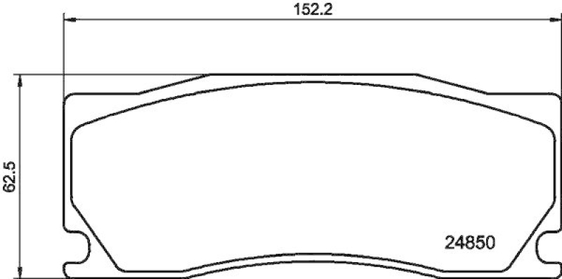 HELLA 8DB 355 014-091 Bremsbelagsatz, Scheibenbremsbelag für JAGUAR