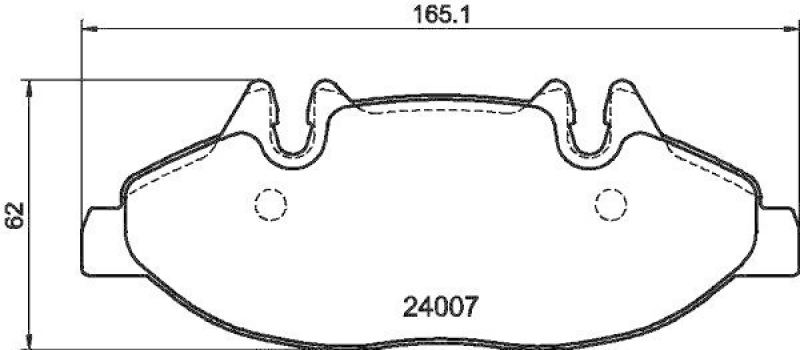 HELLA 8DB 355 010-651 Bremsbelagsatz Scheibenbremse