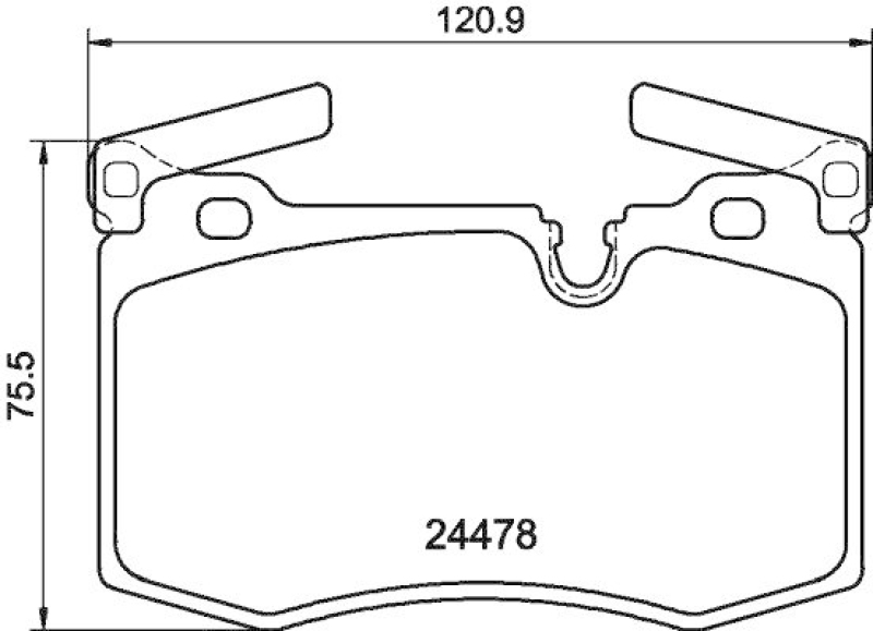 HELLA 8DB 355 014-111 Bremsbelagsatz, Scheibenbremsbelag für MINI