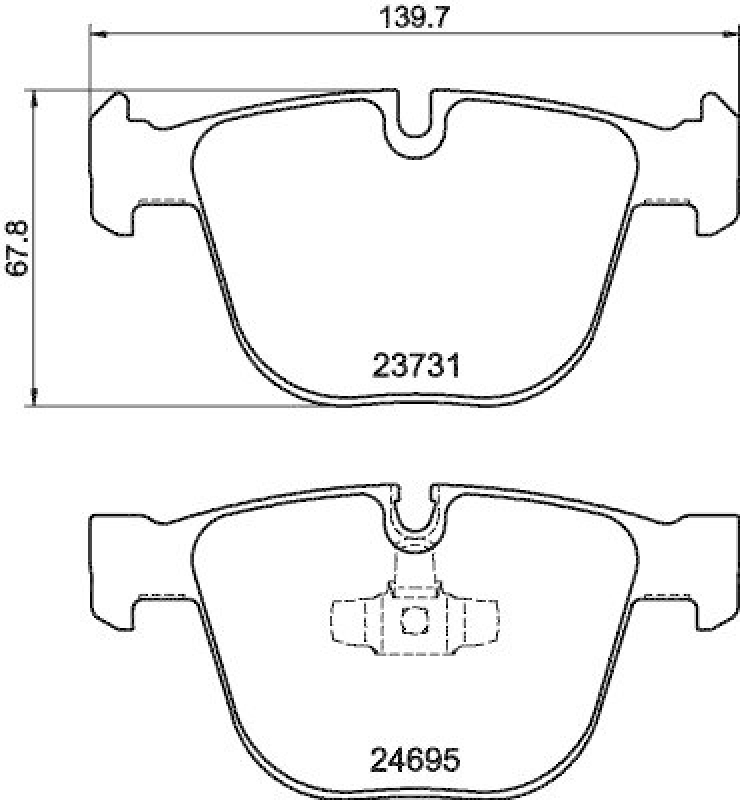 HELLA 8DB 355 014-141 Bremsbelagsatz, Scheibenbremsbelag für BMW/ALPINA