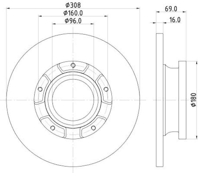 HELLA 8DD 355 126-591 Bremsscheibe