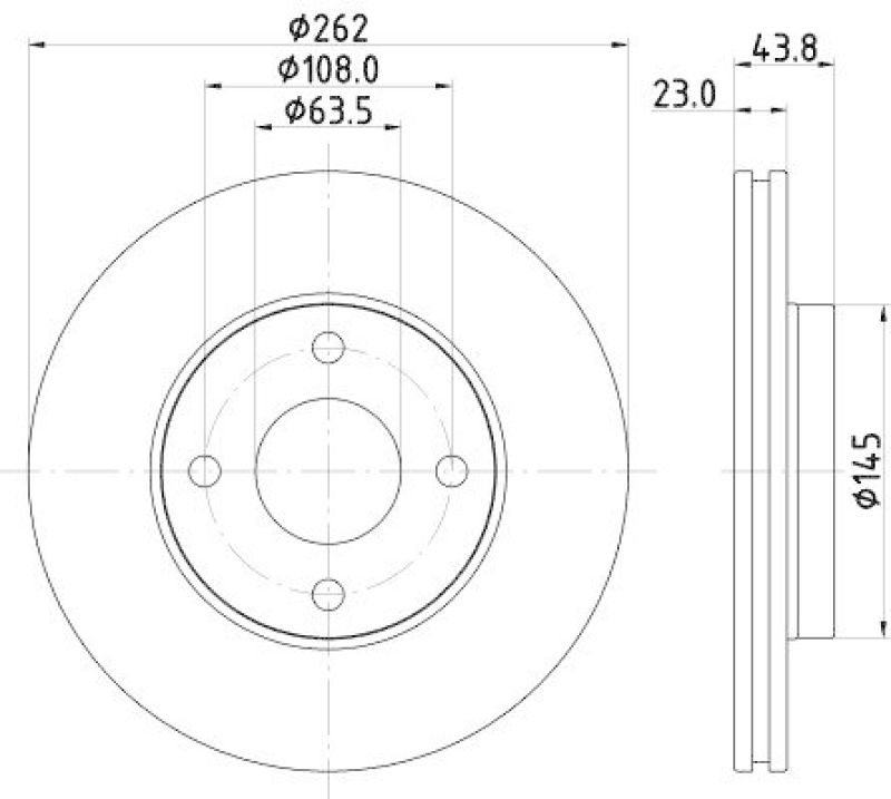 HELLA 8DD 355 126-601 Bremsscheibe