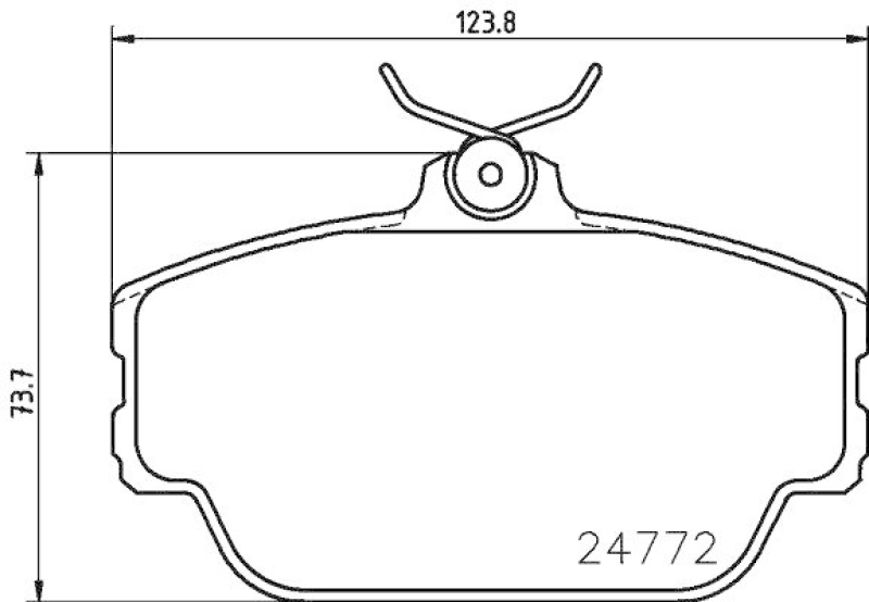 HELLA 8DB 355 014-521 Bremsbelagsatz, Scheibenbremsbelag für FORD AUSTRALIA/FORD USA/.