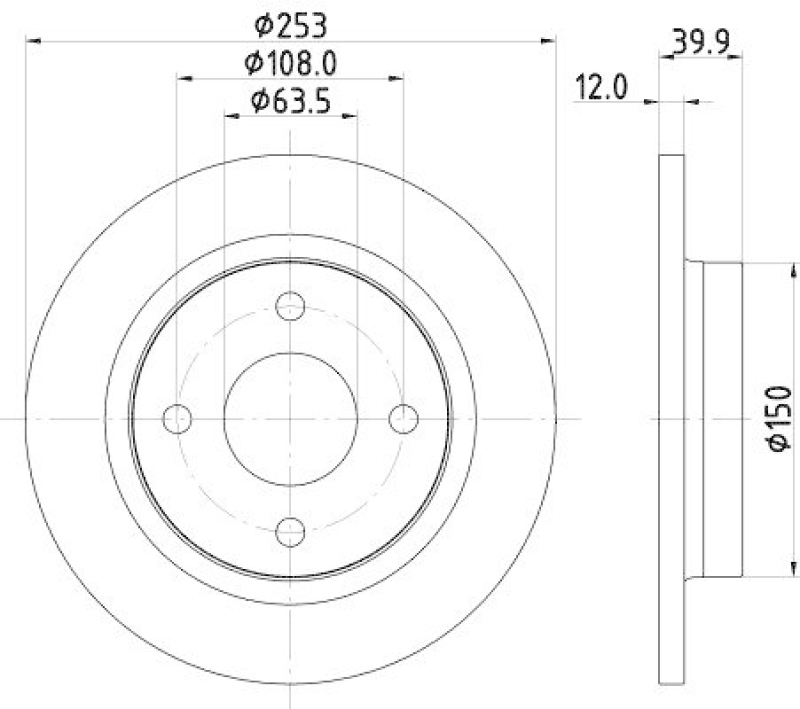 HELLA 8DD 355 126-611 Bremsscheibe