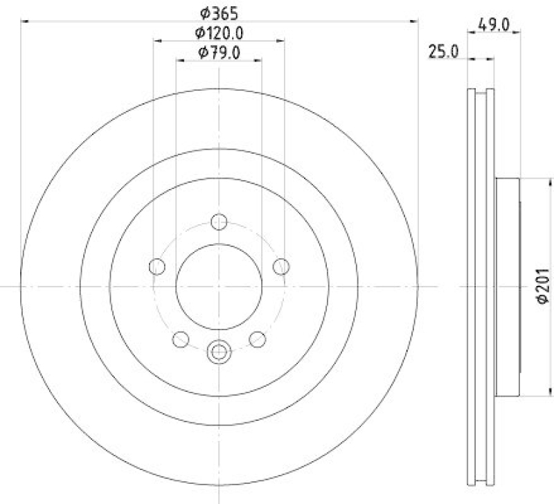 HELLA 8DD 355 126-641 Bremsscheibe