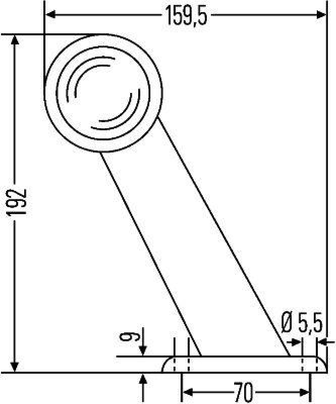 HELLA 2XS 955 232-017 Umrissleuchte Seitlich