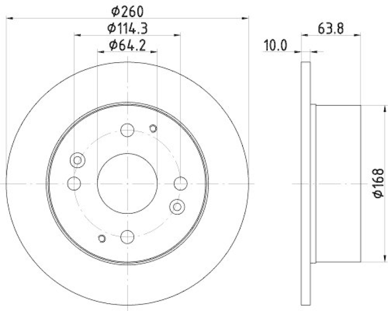 HELLA 8DD 355 112-011 Bremsscheibe 54386