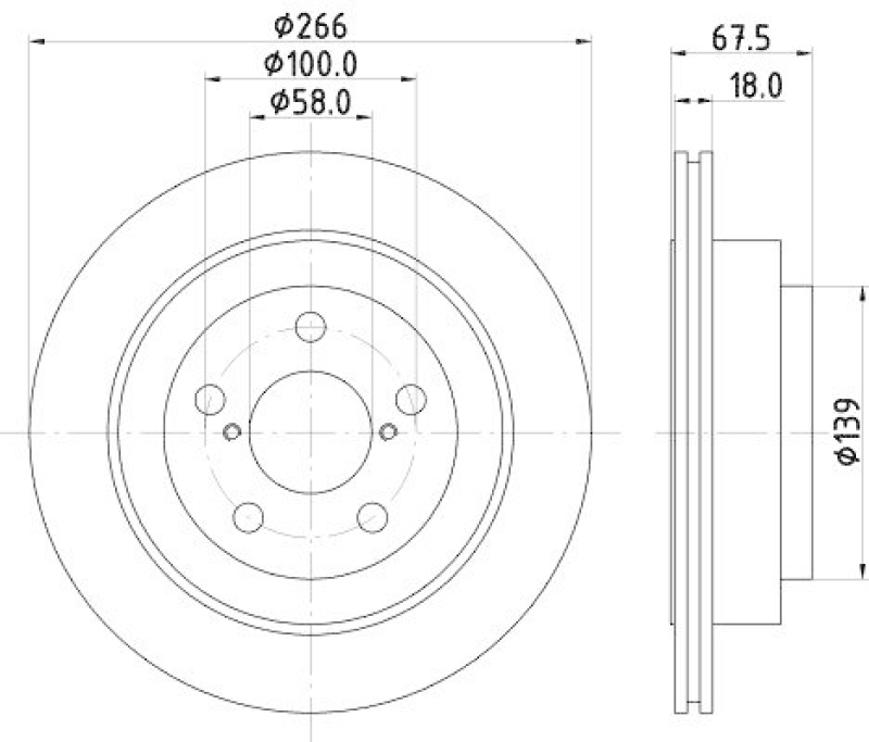 HELLA 8DD 355 112-341 Bremsscheibe für SUBARU