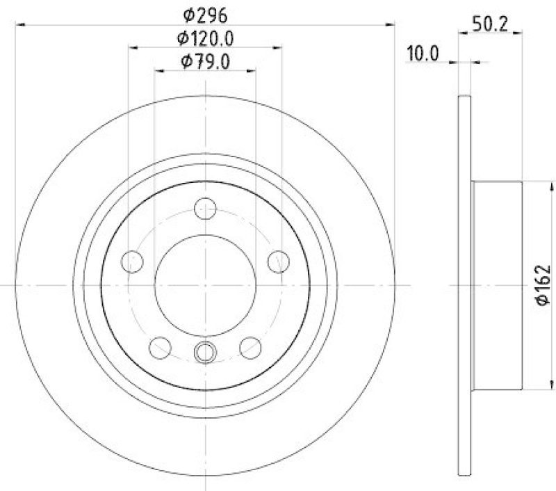 HELLA 8DD 355 126-741 Bremsscheibe