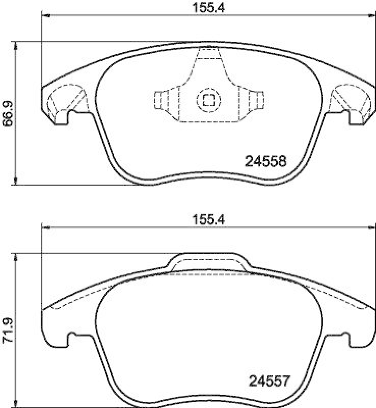 HELLA 8DB 355 015-561 Bremsbelagsatz, Scheibenbremsbelag für P.S.A