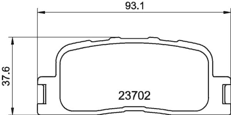 HELLA 8DB 355 011-001 Bremsbelagsatz, Scheibenbremsbelag für TOYOTA