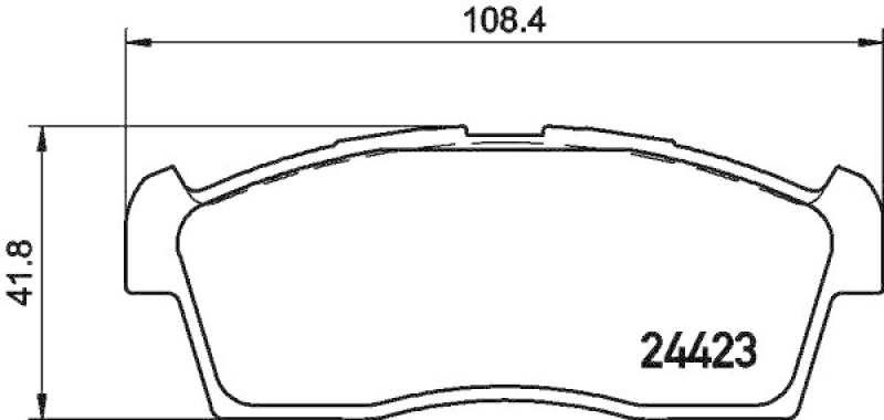 HELLA 8DB 355 015-731 Bremsbelagsatz, Scheibenbremsbelag für MITSU. i (HA_)