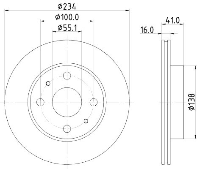 HELLA 8DD 355 126-801 Bremsscheibe