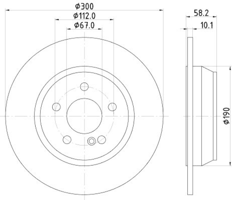 HELLA 8DD 355 126-851 Bremsscheibe