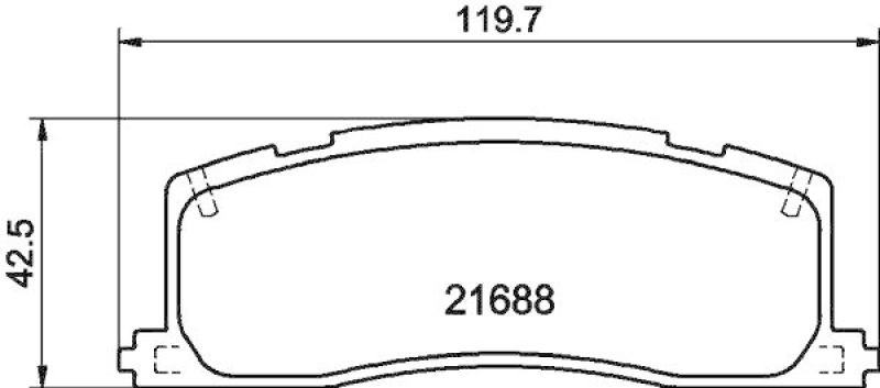 HELLA 8DB 355 016-391 Bremsbelagsatz, Scheibenbremsbelag für TOYOTA PREVIA (TCR2/TCR1)