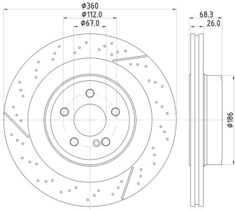 HELLA 8DD 355 126-871 Bremsscheibe